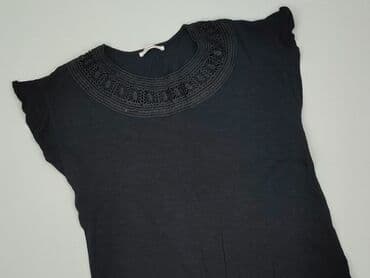 czarne t shirty damskie w serek: Camaïeu, T-shirt damski, rozmiar M — 1