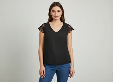 czarne prześwitujące bluzki: Shein, Bluzka damska, rozmiar S — 1