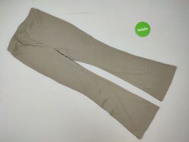 legginsy beżowe prążkowane: Legginsy Eleganckie damskie, rozmiar S — 3