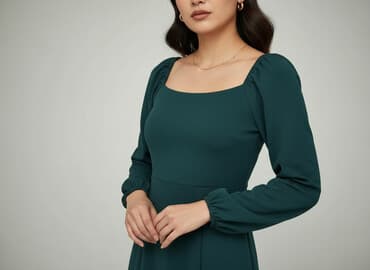 sukienki midi butelkowa zieleń: Pakuten, Sukienka damska, rozmiar S — 1