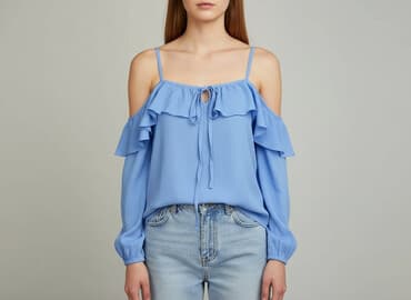 bluzka z odkrytym ramieniem allegro: Bluzka damska, rozmiar S — 7