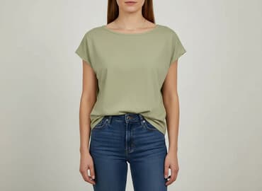 damska bluzka zapinana z tyłu krzyżówka: Жіноча блуза, розмір M — 1