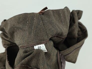 spódnice z talią paper bag: Spodnie materiałowe damskie, rozmiar XL — 4