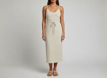 sukienka i sandały na koturnie: Sukienka damska, rozmiar L — 1