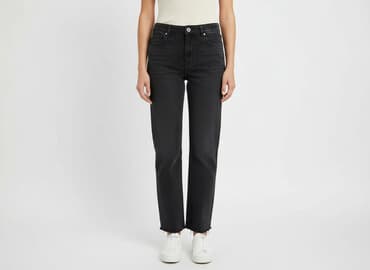 czarne spodnie z dziurami sinsay: Jeans for women, size M — 1