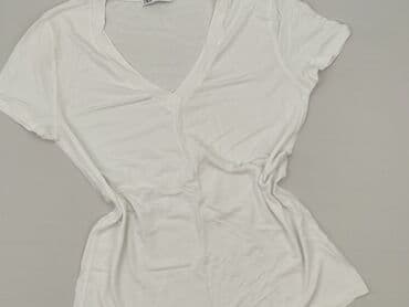 białe t shirty z dekoltem v: Zara, T-shirt damski, rozmiar S — 2