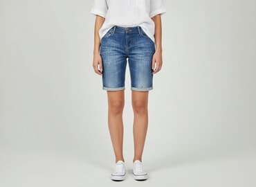 szorty damskie niebieskie: ONLY, Szorty damskie, rozmiar M — 8