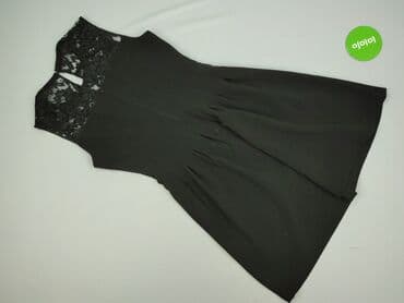 czarna sukienka ze srebrnymi wstawkami: H&M, Sukienka damska, M — 3