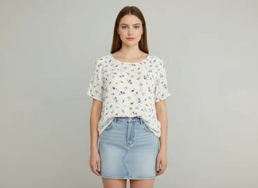 modna kiecka bluzki z krótkim rękawem: Bluzka damska, rozmiar S — 1