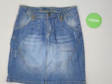 spódnice jeansowe z rozcięciem z przodu: Denim, Spódnica damska, rozmiar M — 3