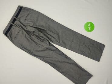 srebrne legginsy: Chic, Material trousers for women, S — 3