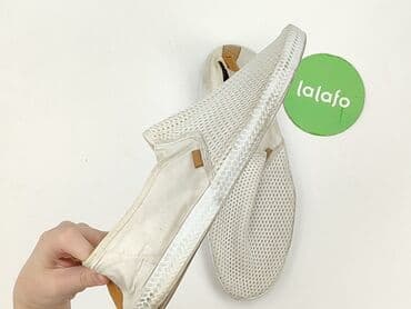 buty rozmiar 41: Białe wsuwane buty męskie typu slip-on - Cholewka: przewiewna — 4