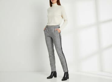zara spodnie z lampasami: Zara, Material trousers for women, size XS — 1