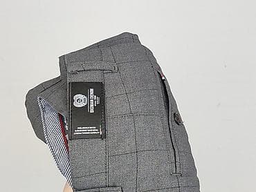 jacket: Męskie spodnie Bigman Denim – elegancka krata, kolor szary. - Krój — 5