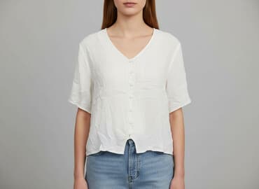 zara bialy sweter: KappAhl, Bluzka damska, XS — 7