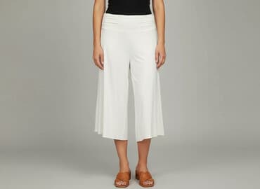 białe koturny sandały ccc: Spodnie 3/4 damskie, rozmiar S — 8