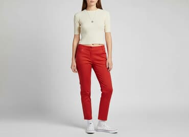 bershka spodnie hello kitty: Spodnie materiałowe damskie, rozmiar L — 7