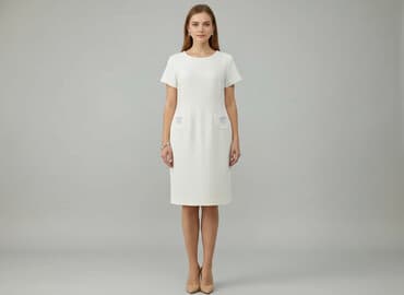 sukienka damska ecru: Sukienka damska, rozmiar L — 1