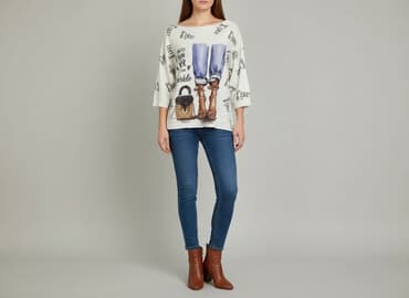 bluzka damska z nadrukiem: Жіноча блуза, розмір One size — 1