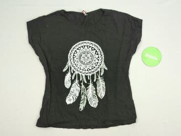 czarne koszulki damskie z nadrukiem: Футболка жіноча, розмір L — 5