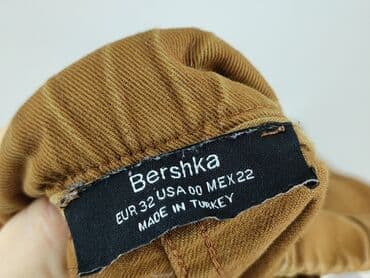 bershka spodnie brazowe: Bershka, Spodnie materiałowe damskie, rozmiar 2XS — 4