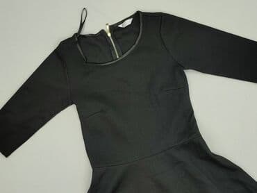 czarna sukienka z rozszerzanymi rękawami: Women`s dress, size S — 2