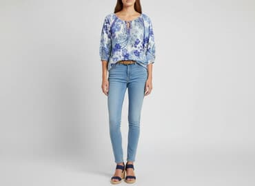 chabrowa bluzki plus size: Bluzka damska, rozmiar M — 8