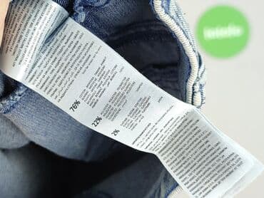 czarne spodnie woskowane z wysokim stanem: Denim pants, Sinsay, 6-9 months, condition - Very good — 6