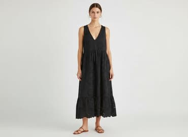 letnia sukienka zapinana z przodu krzyżówka: Sukienka damska, rozmiar S — 1