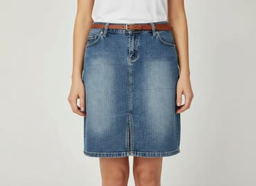 spódnice jeansowe z rozcięciem z przodu: Spódnica damska, rozmiar L — 1