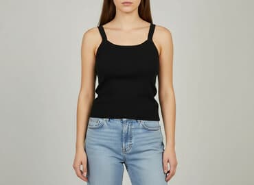 obcisła bluzka na ramiączkach: Top damski — 1