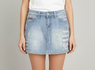 spodenko spódniczka jeans: First, Spódnica damska, rozmiar L — 7