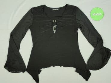 czarne bluzki z rozszerzanymi rękawami: Women's blouse, size S — 3