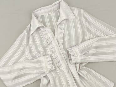 biała bluzka w czarne paski: Women's blouse, size XL — 1