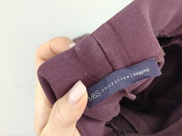 legginsy damskie bordowe: Marks & Spencer, Spodnie materiałowe damskie, rozmiar S — 4