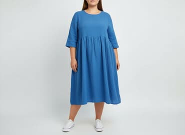 niebieska sukienki midi: Sukienka damska, rozmiar XL — 1