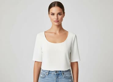 biała bluzka z krótkim rękawem reserved: Reserved, Bluzka damska, rozmiar L — 1