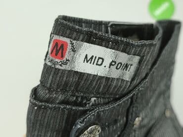 spodnie daysie wysoki stan: Spodnie materiałowe damskie, M — 4