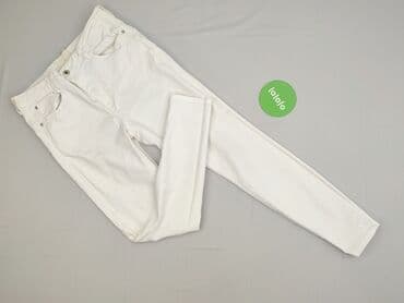 biale spodnie reserved: Reserved, Jeansy damskie, rozmiar L — 2