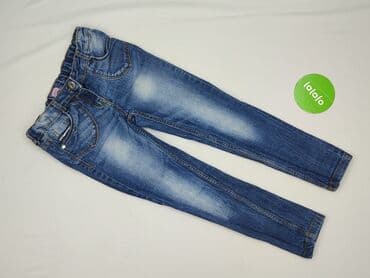 fred perry czapka: Spodnie jeansowe, F&F, 10 lat, 134/140, stan - Bardzo dobry — 2