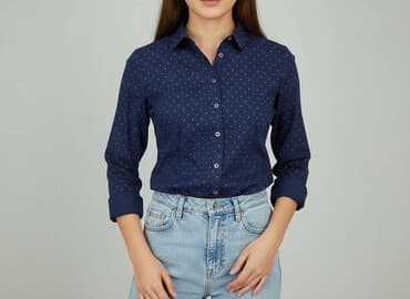 koszula niebieska hm: Koszula damska, rozmiar L — 6