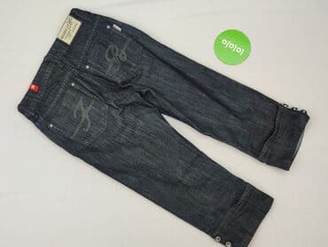 jeansy cropped damskie: Spodnie 3/4 damskie, rozmiar S — 3