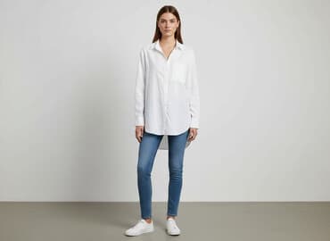 białe bluzki koszulowe h m: H&M, Koszula damska, rozmiar XS — 1