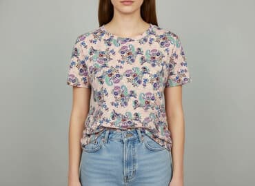 t shirty beżowe: T-shirt damski, rozmiar One size — 6