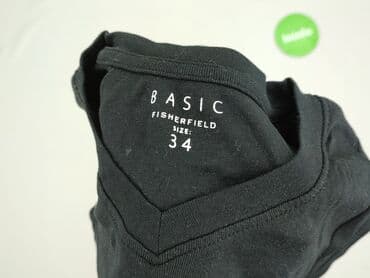 czarne t shirty w serek damskie: Fisherfield, T-shirt damski, rozmiar XS — 4