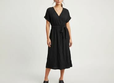 czarna sukienka z długim rękawem sinsay: Sinsay, Sukienka damska, rozmiar M — 6