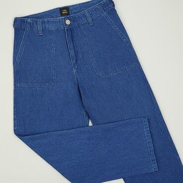 fioletowe jeansy damskie: Lee, Spodnie materiałowe damskie, rozmiar XL — 2