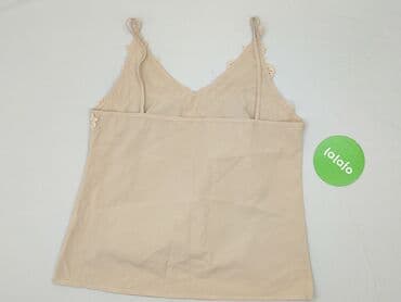beżowy elegancki top: Top damski, S — 3