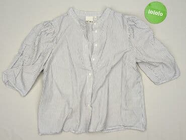 białe prążkowane bluzki: Ichi, Bluzka damska, rozmiar M — 3