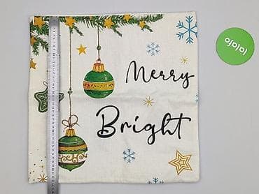 recznik: Poszewka świąteczna na poduszkę „Merry & Bright” - Wzór: zielone — 4